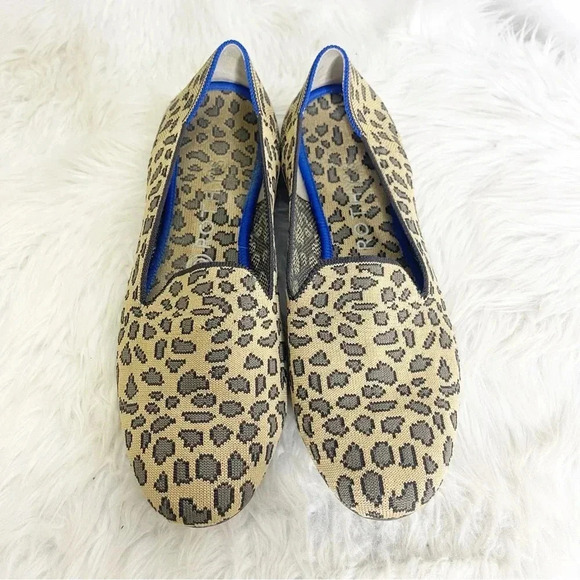 Rothy's Leopard Print Loafers Shoes Size 9.5 - Picture 1 of 7